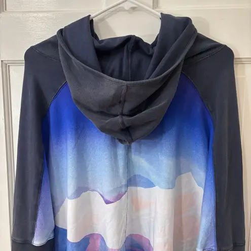 Free People Movement Hot Shot Oversized S Mountain Mist Hoodie Outdoor Tunic Top Blue