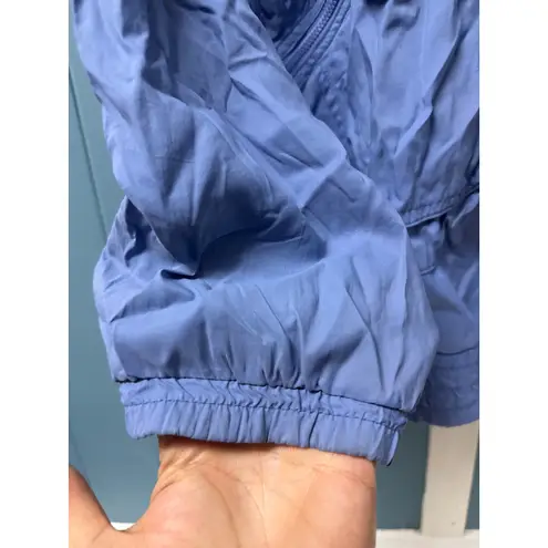 Vtg IXSPA 2000 Vintage Windbreaker Jacket Periwinkle 90s Abstract Pattern Medium Blue