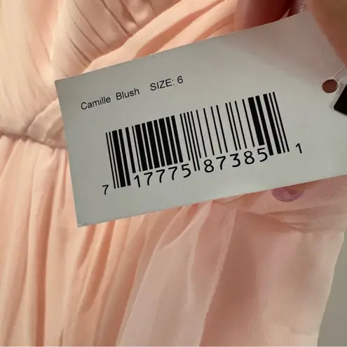 Weddington Way Camille Dress NWT size 6 Blush Pleated Bodice Adrianna Papell