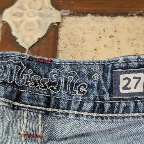 Miss Me PatrioticBlue Distressed Cut Off Style Jean Shorts Size 27 thumbnail 4