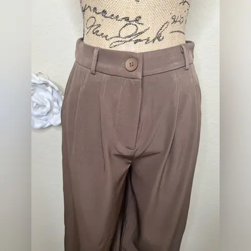 Princess Polly NTM: Chocolate Brown Archer High Waist Pants Sz 6