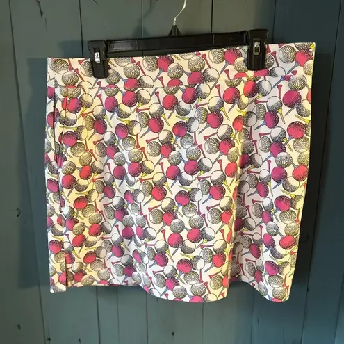 IZOD NWOT Golf Skort Stretch Sun Control Wicking Golf Balls & Tees Size 12