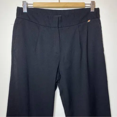 Massimo Dutti | High-Rise Straight Leg Business Casual Trouser Pants Black Sz 4