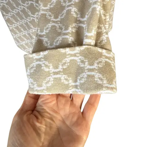 Rebecca Malone 3/4 sleeve stretchy pullover boat neck top cuffed sleeves size L