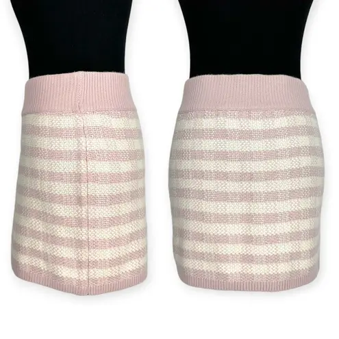 AQUA  | Medium | Lavender Ash Gingham Knit Sleeveless Tank Top and Mini Skirt Set