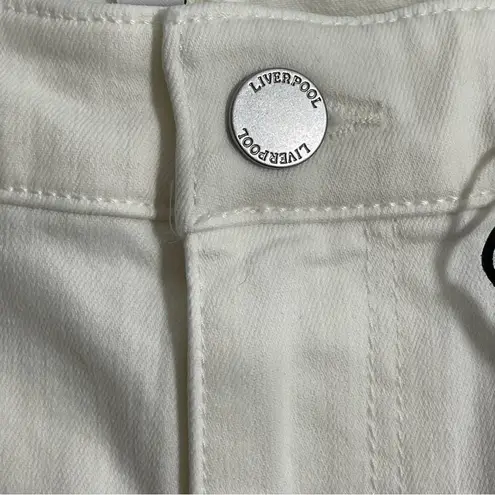 NWT Liverpool Ivory Cream Porcelain Hugger Piper Ankle Skinny Jeans Size 4 / 27 White