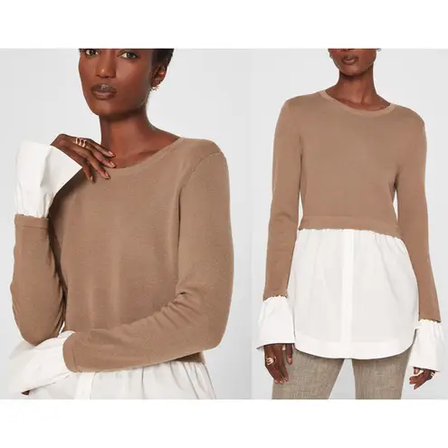 Club Monaco | Berdine Sweater | "Fox" Tan and white | Sz XS | NWT