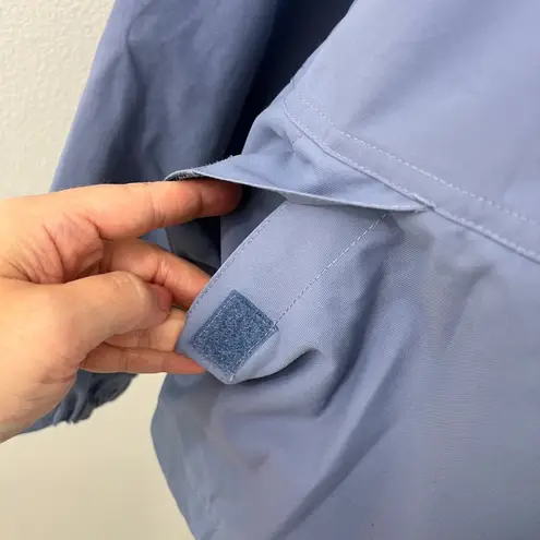 Hanna Andersson XS Blue, Lime Green Unisex Windbreaker Hooded Rain Jacket Blue