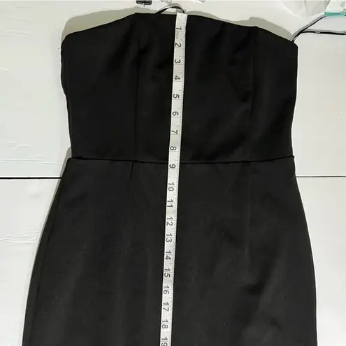 Lulus Black Mateo Strapless Dress w/ Eyelash Lace Hem - Size M