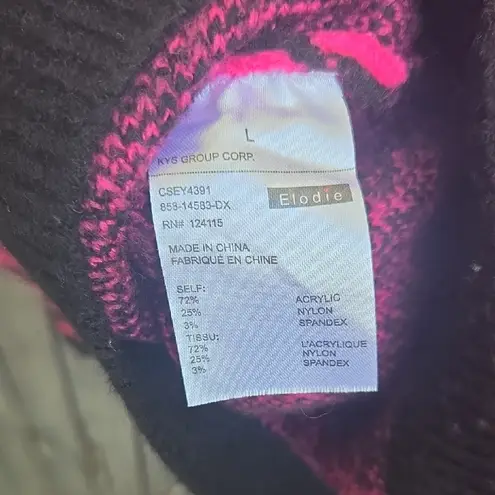 Elodie  Black and Pink Animal Print Sweater