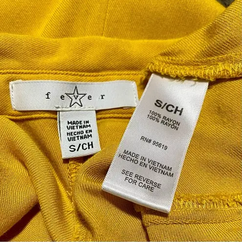 Fever Mustard Yellow Button Up Collared Tank Top Women’s Small Oversized Gold