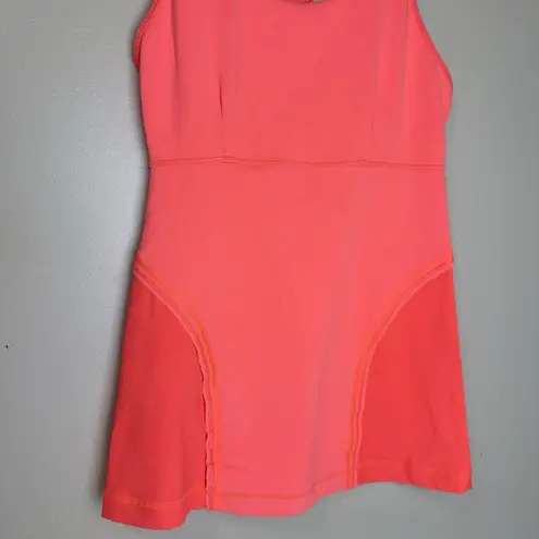 Lululemon Women’s Tank Top Neon Orange/Pink Size 6 Premium Activewear Orange