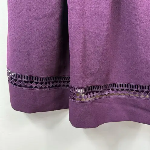 Eliza J NWT Purple Fit Flare Bell Sleeve Stretch Dress Pockets Size 22W