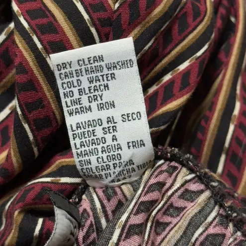 Sag Harbor Vintage 90s Flowy Striped Capri Pants Petite Womans Large Boho Retro