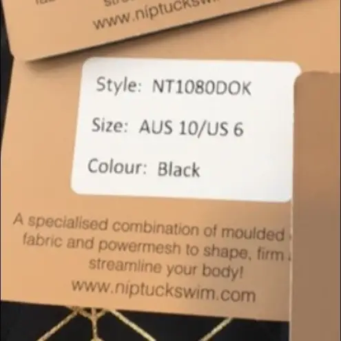 One Piece Nip Tuck Swim Swimsuit Black, Gold