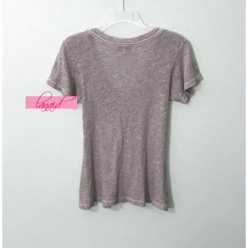 Wildfox NEW  Hippie V-Neck Mon Petit Kitten Cat Heathered Gray A-Line Top Shirt