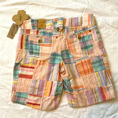 Bermuda NWT Juniors size 9 GRANE plaid cotton  shorts