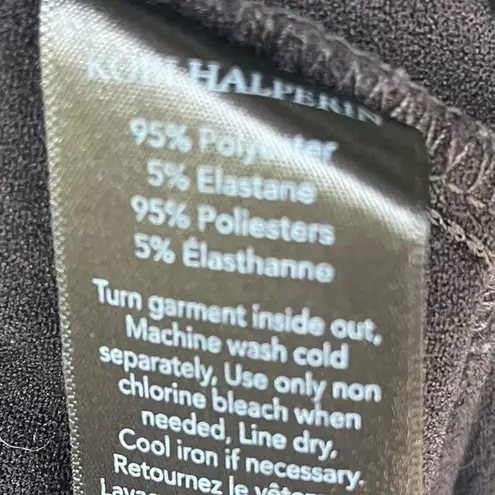 Kobi Halperin Women's L Black Skinny Faux Suede Pants Business Casual Stretch Size L