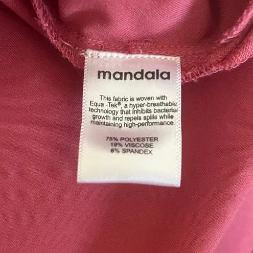 Mandala Women Scrub Top XL Rose Medical Uniform Nurse Workwear Dental Casual Purple