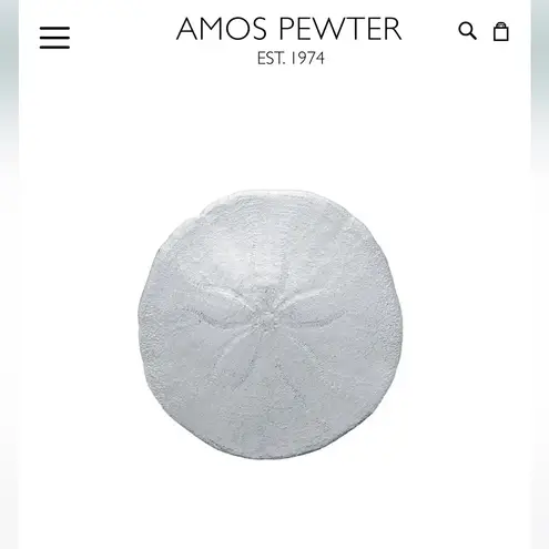 Vintage Amos Pewter Silver Sand Dollar, 2004
