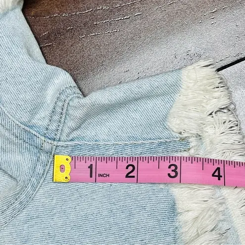 Wild Fable  light wash bleach high waisted shorts hidden button fly - Image 6