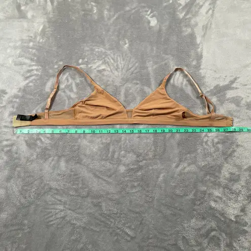 Pepper Bra Womens Medium Tan Wireless Mesh Lightly Padded Comfort Wirefree