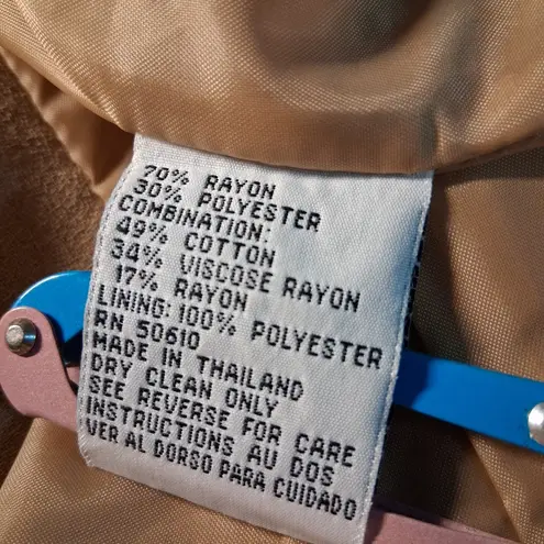 Kasper Tan Trench Coat with Leopard Details