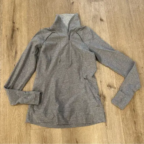 Lululemon  Think Fast Pullover in Heathered Slate/Tonka Stripe size 10