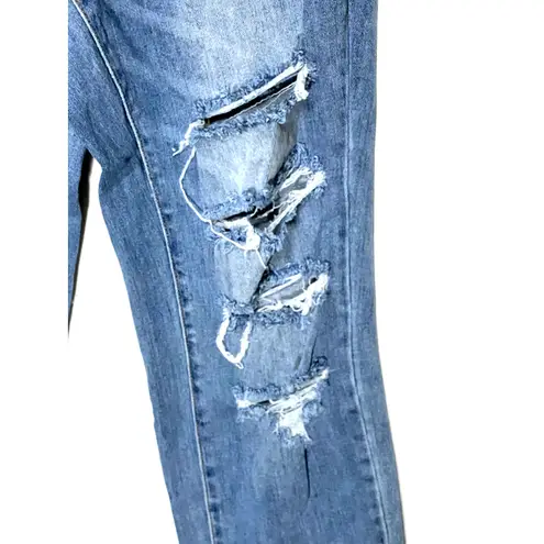 Wax Jean Wax Jeans Stretch Boyfriend Jean Destructed Knee Women 5/27 Distressed Torn NWT