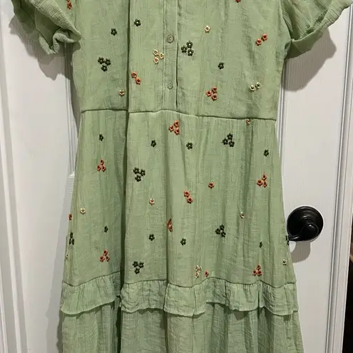 Fig + Flower Green Floral Maxi Dress XL