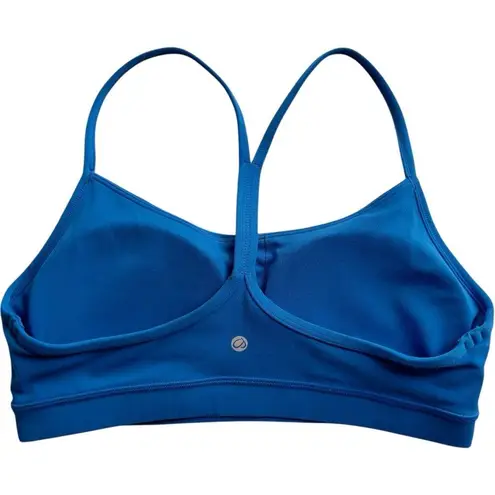 CRZ Yoga Butterluxe Y Back Sports Bra Padded Racerback Blue Medium Workout Top