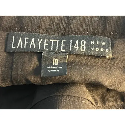 Lafayette 148 NY Pencil Skirt Size Black Wool Minimalist Preppy Office