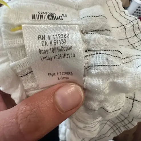 Greylin Arnette White XS Boho One Shoulder Crochet Blouse Top X0900