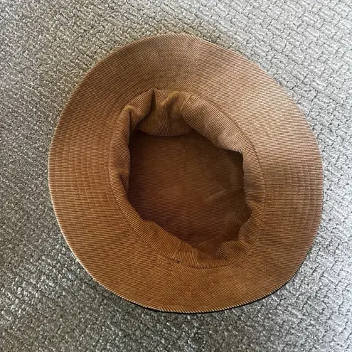 Adult Reversible Brown Corduroy And Black Bucket Hat No Brand One Size Tan