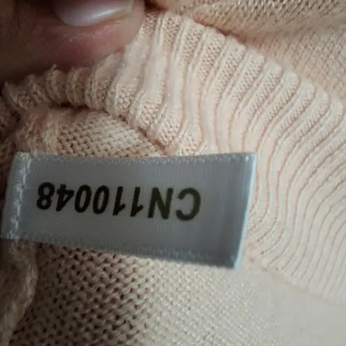 Ny&co NY& pastel peach beaded long sleeve cardigan size xs