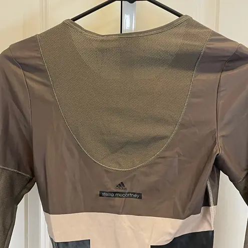 Stella McCartney NWT x Adidas Techfit Tee - Women Size S - Taupe/Brown/Black