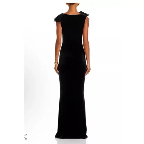 Chiara Boni La Petite Robe Fudo Velvet Gown Black Sz US 6 NWT $1190