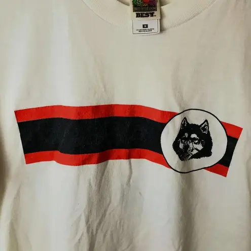 90s Vintage RHS 05 Nature T Shirt Graphic Tee 50/50 Short Sleeve White Medium M