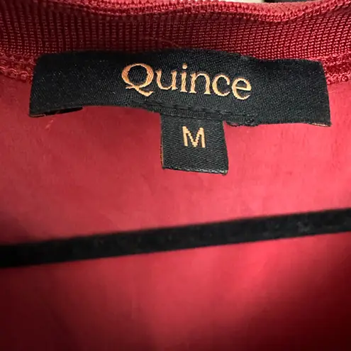 Quince Washable Silk Pajama Set Women’s Crimson Size Medium