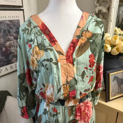 Farm Rio Marilla Maxi Dress Floral Kimono Bohemian Size XS