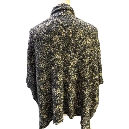 Michael Stars Marled navy and cream knit open front cardigan lagenlook oversized