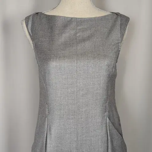 Theory  Sleeveless Wool Blend Sheath Dress Gray Size 4