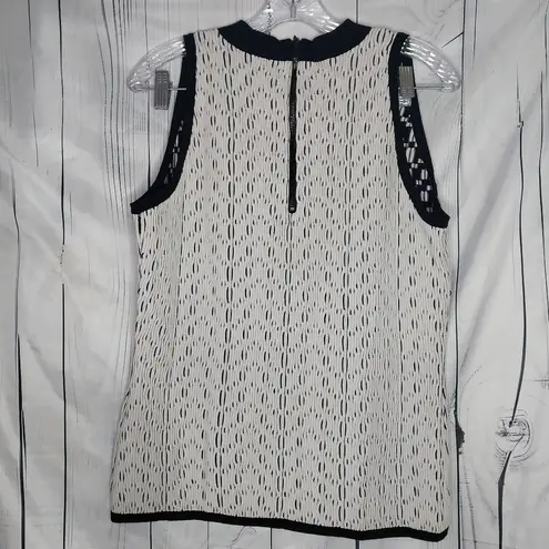 White House | Black Market WHBM Patterned Stretch High Neck Tank Top