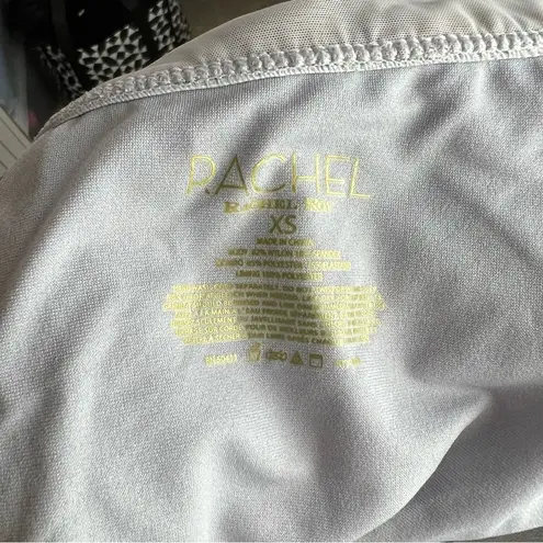 Rachel Roy Floral Print Swimsuit Size Extra Small XS Mesh V Neck Bathing Suit