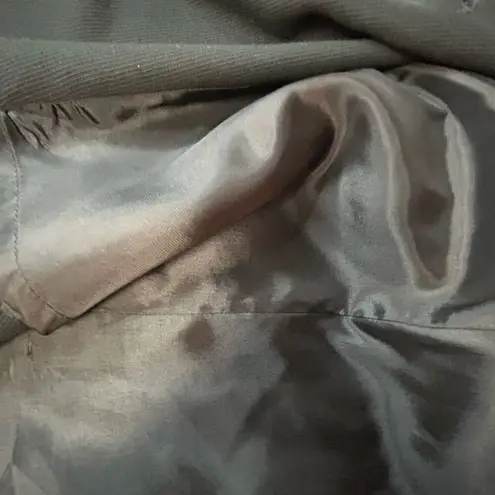 British Khaki Sleeveless Black Jumper Or Dress Front Buttons V-Neck Size 8