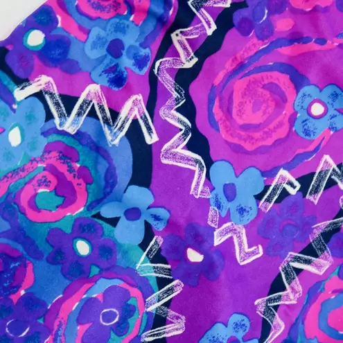 Longitude Vintage 80s Purple Retro One Piece Swimsuit