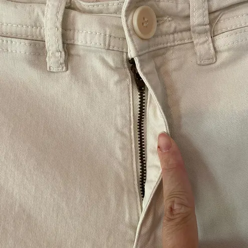 Marine layer Bridget Crop Cream Wide Leg Jeans Pants Minimalist Women's size 2