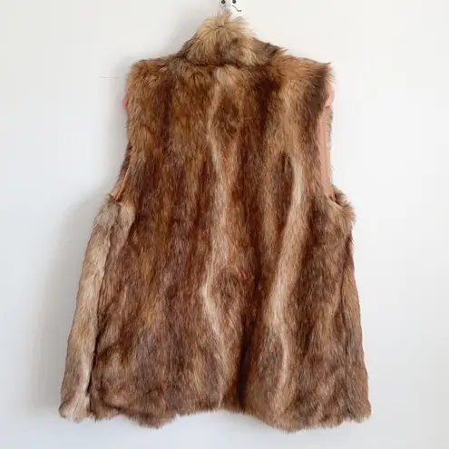 Brown Faux fur oversized vest one size fits most