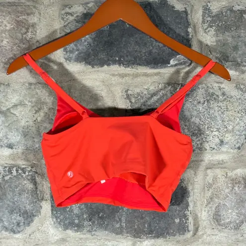 CRZ Yoga Orange Athletic Workout Tank Top Cropped XS Adjustable Straps Padded