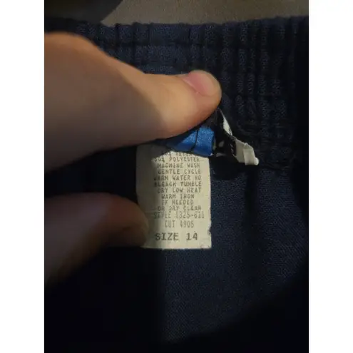 Briggs New York Navy Blue Petite Pants, Size 14 Vintage Pleated Trousers, Work